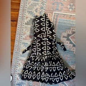 Corey Lynn Calter Keyanna Tie Waist Tier Dress Halter